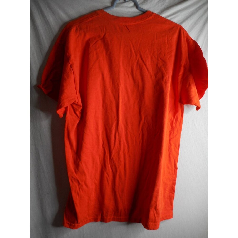 Orange Gildan Dry Blend Graphic T Shirt Sz L Boy Scout Licking Creek PA Flames - Picture 4 of 4